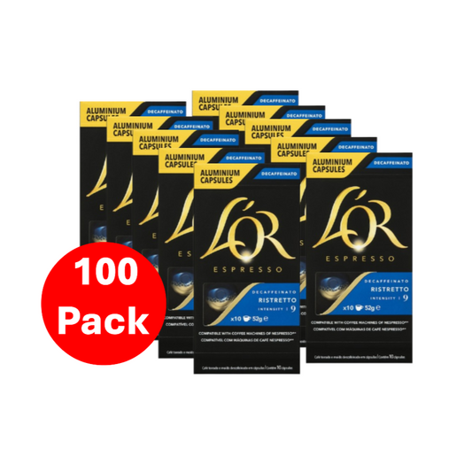 L'or Espresso Decaf Ristretto Intensity 9 Coffee Capsules 100 Pack