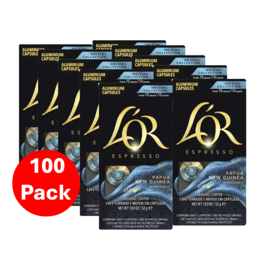 L'or Espresso Papua New Guinea Intensity 7 Coffee Capsules 100 Pack