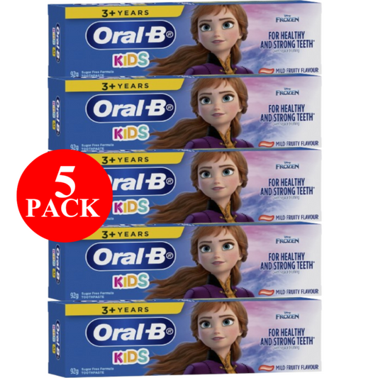 5 x Oral-B Kids Frozen 3+ Years Blue Toothpaste 92g