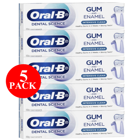 5 x Oral-B Gum Care & Intensive Clean Peppermint Toothpaste 110g