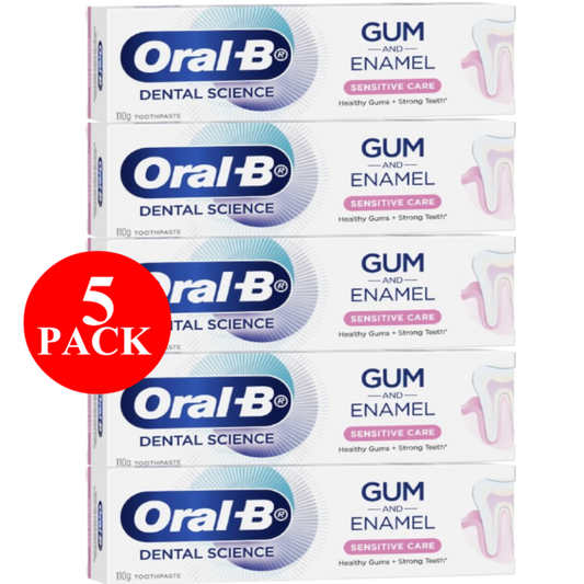 5 x Oral-B Gum Care & Enamel Sensitive Care Mint Toothpaste 110g
