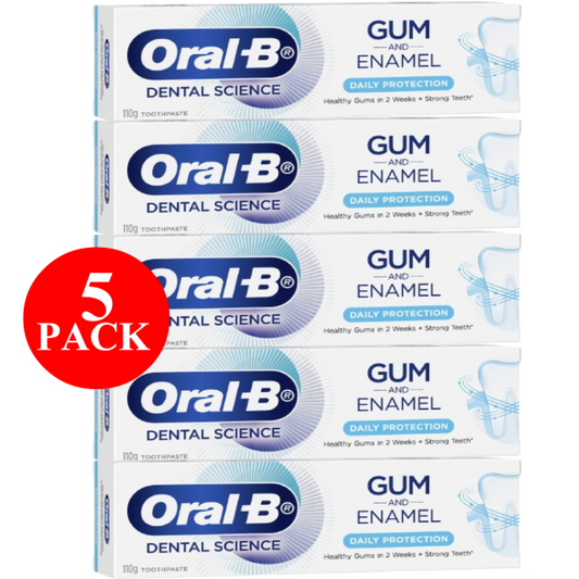 5 x Oral-B Gum Care & Enamel Daily Protection Mint Toothpaste 110g