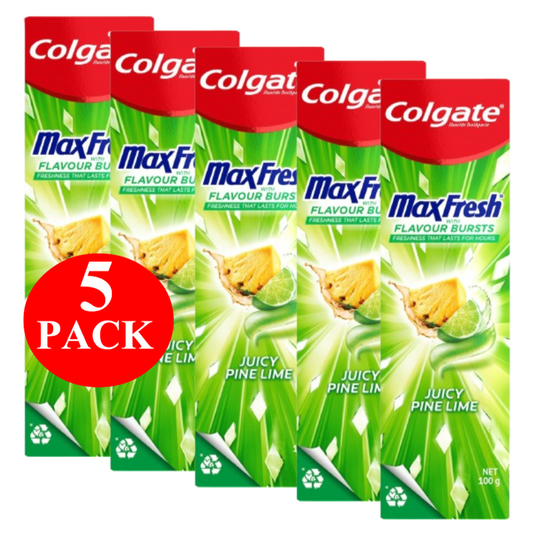 5 x Colgate Max Fresh Toothpaste Juicy Pine Lime 100g