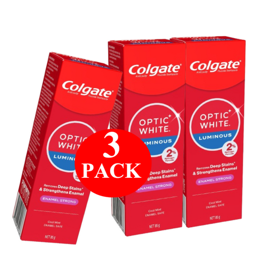 3 x Colgate Teeth Whitening Toothpaste Optic White Enamel Strong 85g