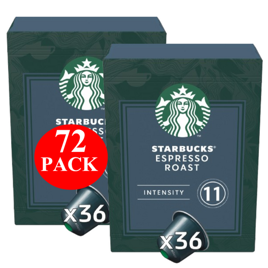 Starbucks By Nespresso Espresso Roast Coffee Pods Capsules 72 Pack