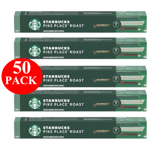 Starbucks By Nespresso Pike Place Roast Coffee Pods Capsules 50 Pack