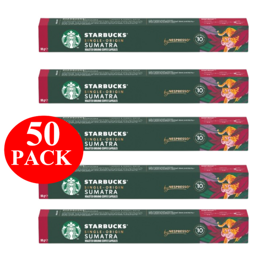Starbucks By Nespresso Single Origin Sumatra Coffee Pods Capsules 50 Pack