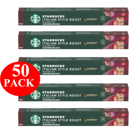 Starbucks By Nespresso Italian Roast Coffee Pods Capsules 50 Pack