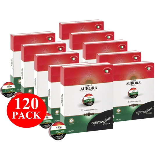 Caffe Aurora Italian Coffee Capsules 120 Pack