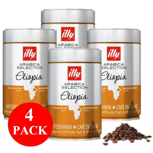 4 x illy Ethiopia Coffee Beans 250g