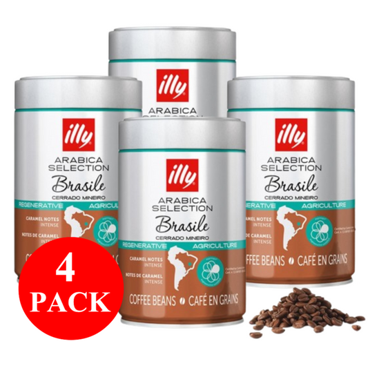 4 x illy Regnerative Brazil Arabica Selection Coffee Beans 250g