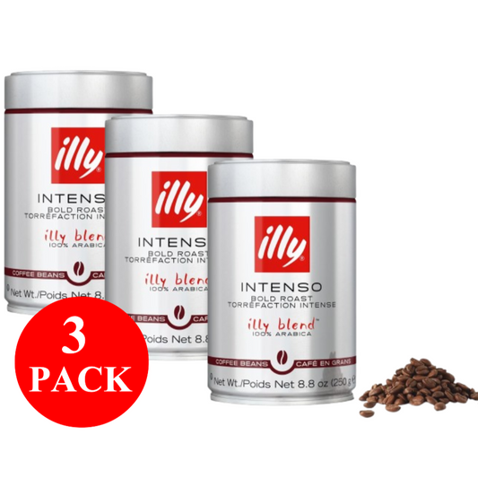 3 x illy Intenso Coffee Beans 250g