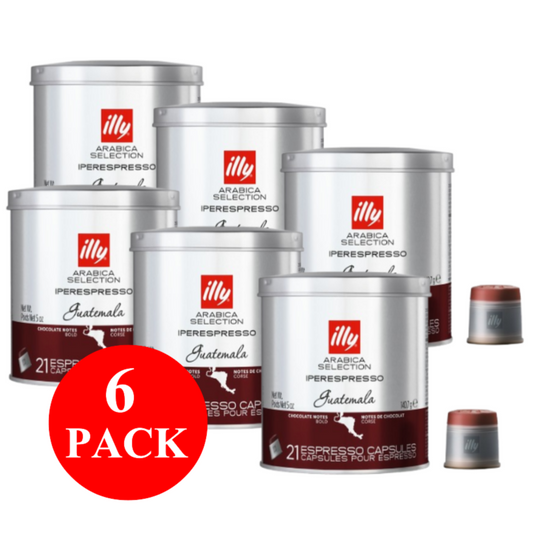 6 x illy Guatemala Capsules 21pcs 140g