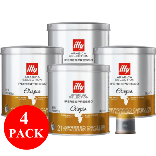 4 x illy Ethiopia Coffee Capsules 21pcs 140g
