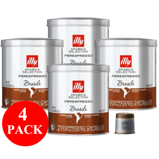 4 x illy Brazil Coffee Capsules 21pcs 140g