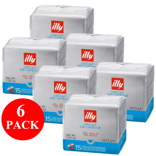 6 x illy Decaf MPS Capsules 15pcs