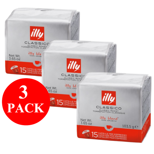 3 x illy Classico MPS Capsules 15pcs