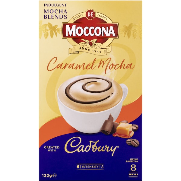 Moccona Cadbury Caramel Mocha Sachets 40 Pack