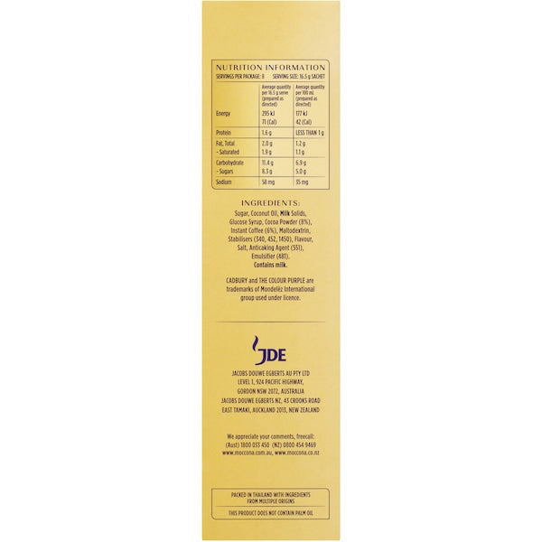 Moccona Cadbury Caramel Mocha Sachets 8 Pack