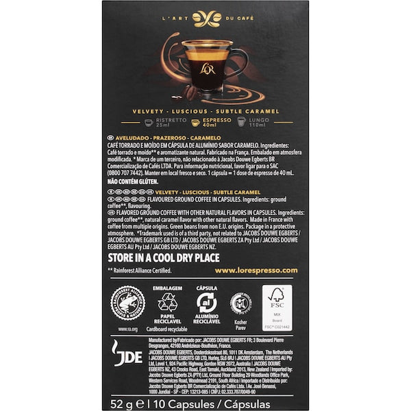 L'or Espresso Caramel Capsules 50 Pack