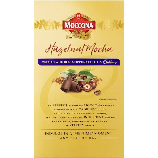 Moccona Cadbury Hazelnut Mocha Sachets 8 Pack