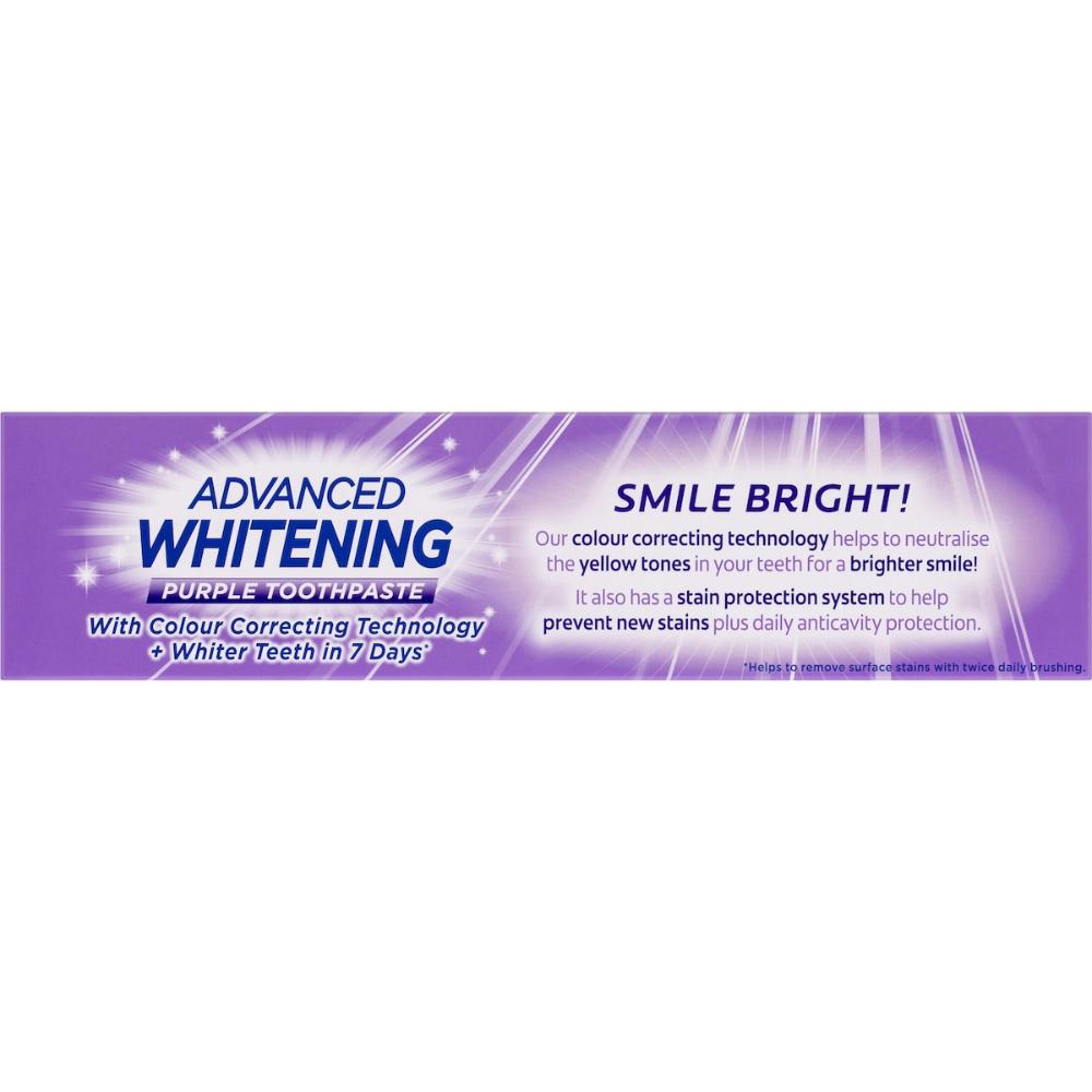 5 x Colgate Whitening Toothpaste Advanced Whitening Purple 120g