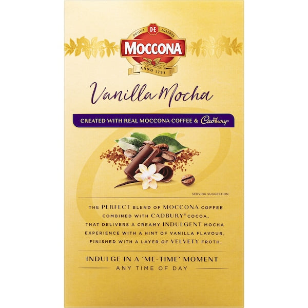Moccona Vanilla Mocha Coffee Cadbury 40 Pack