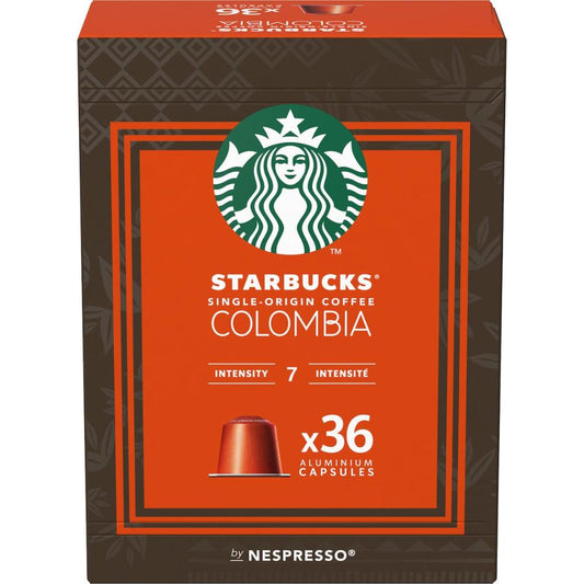 Starbucks By Nespresso Single Origin Colombia Coffee Pods Capsules 36 Pack