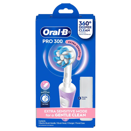 Oral-B Pro 300 Electric Toothbrush Extra Sensitive Set Lavender each
