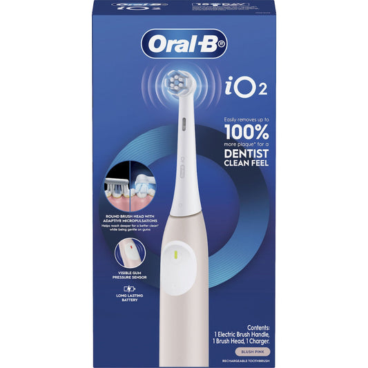 iO2 Electric Toothbrush Blush Pink Set