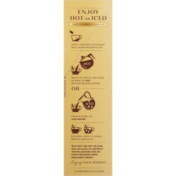 Moccona Hot/iced Hazelnut Latte Sachets 40 Pack