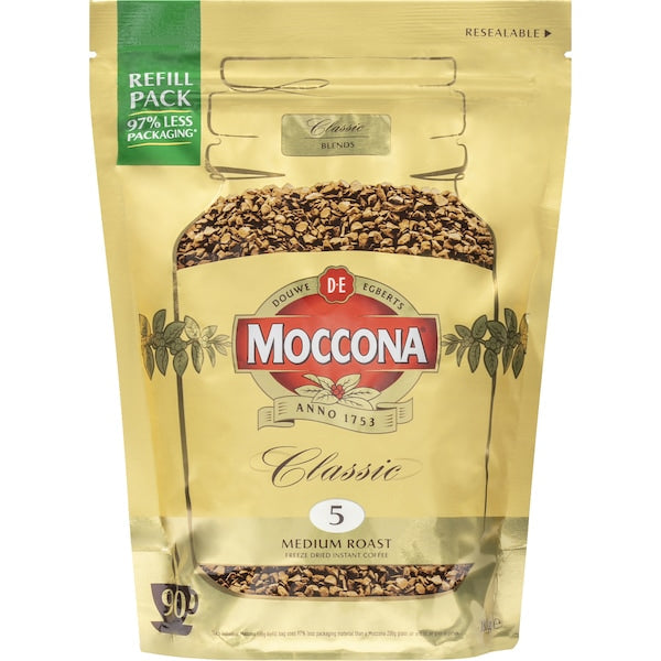 Moccona Refill Pouch Medium Roast 180g