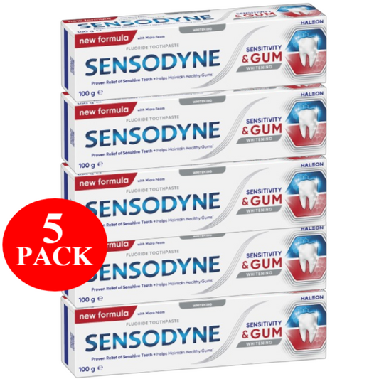 5 x Sensodyne Sensitivity & Gum Whitening Toothpaste 100g