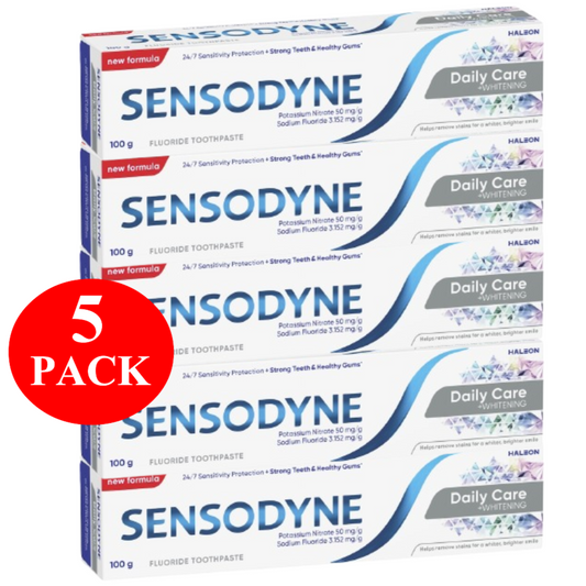 5 x Sensodyne Daily Care & Whitening Toothpaste 100g