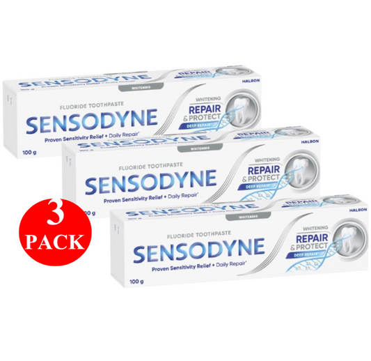 3 x Sensodyne Repair & Protect Whitening Toothpaste For Sensitive Teeth 100g