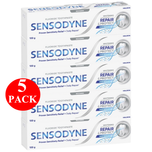 5 x Sensodyne Repair & Protect Whitening Toothpaste For Sensitive Teeth 100g
