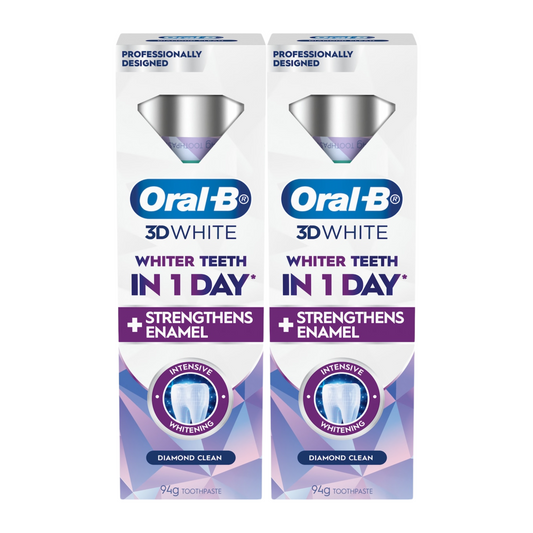 2 x Oral-B 3D White Toothpaste Intensive Whitening Diamond Clean 94g