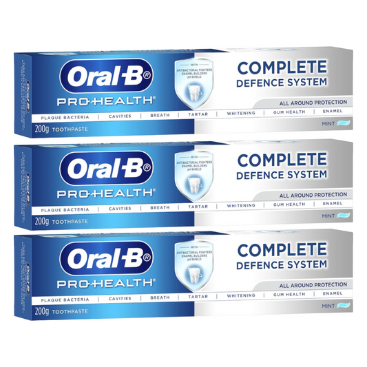 3x Oral-B Pro Health Complete Defense All Round Clean Toothpaste 200g
